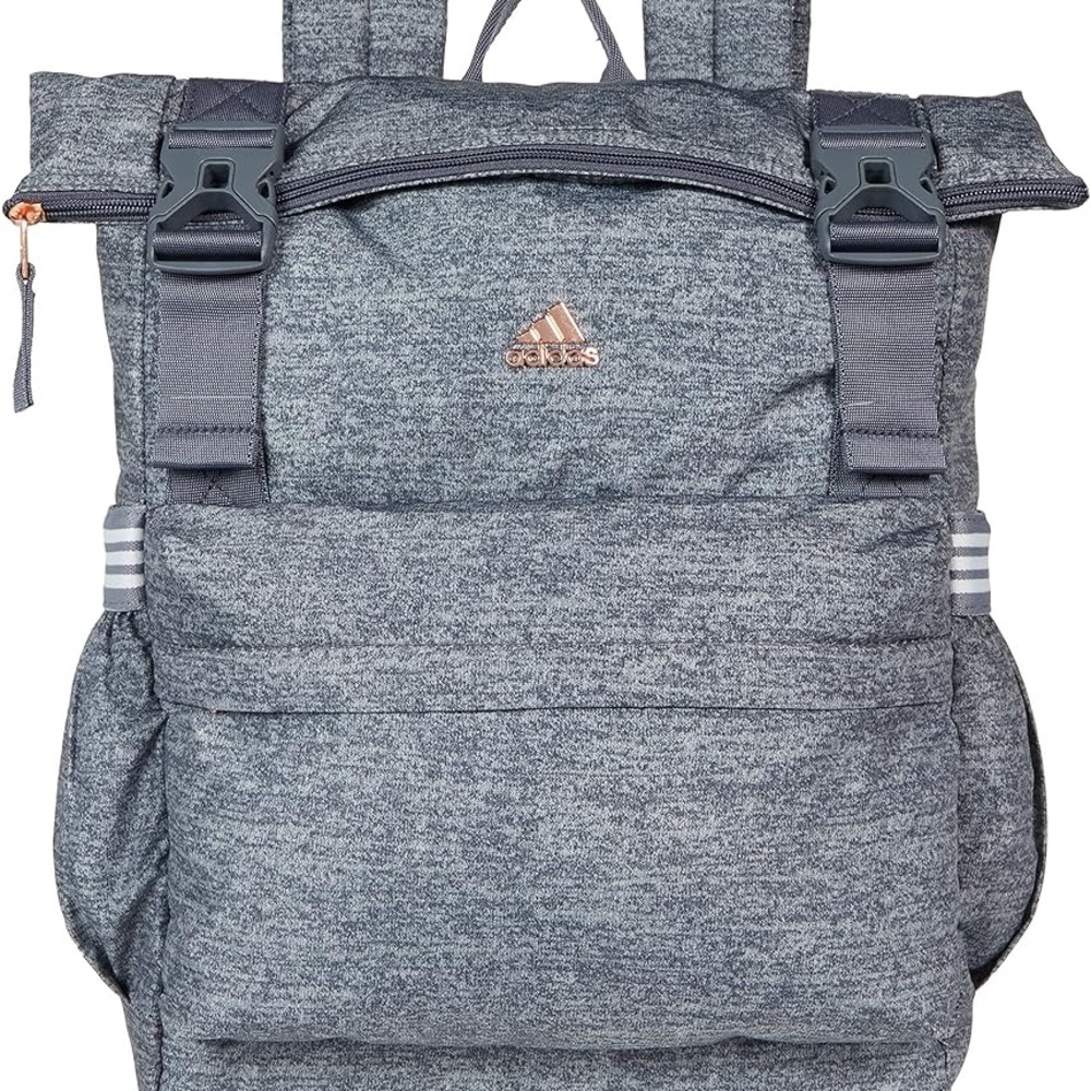 adidas Women's YOLA 3 Sport Backpack, Jersey Onix Grey/Rose Gold/Grey, One Size